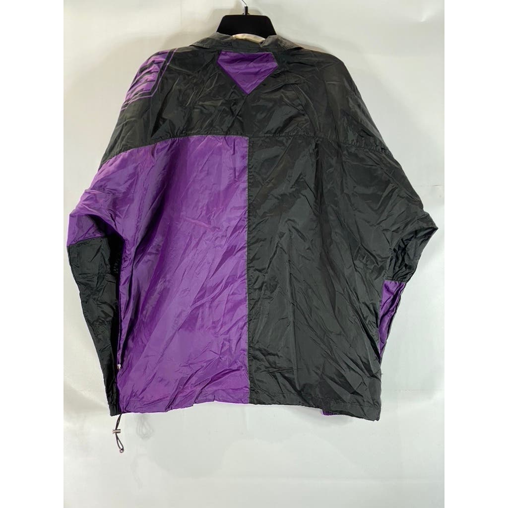 FILLING PIECES Men's Black/Purple Colorblock Zip-Up Lightweight Jacket SZ M