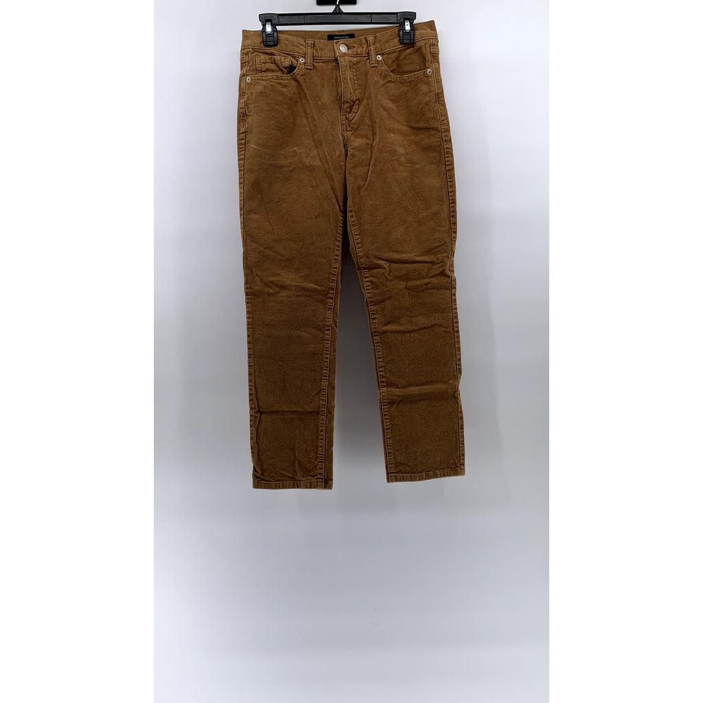 BANANA REPUBLIC Women's Tan Corduroy High-Rise Slim Pant SZ 27/4