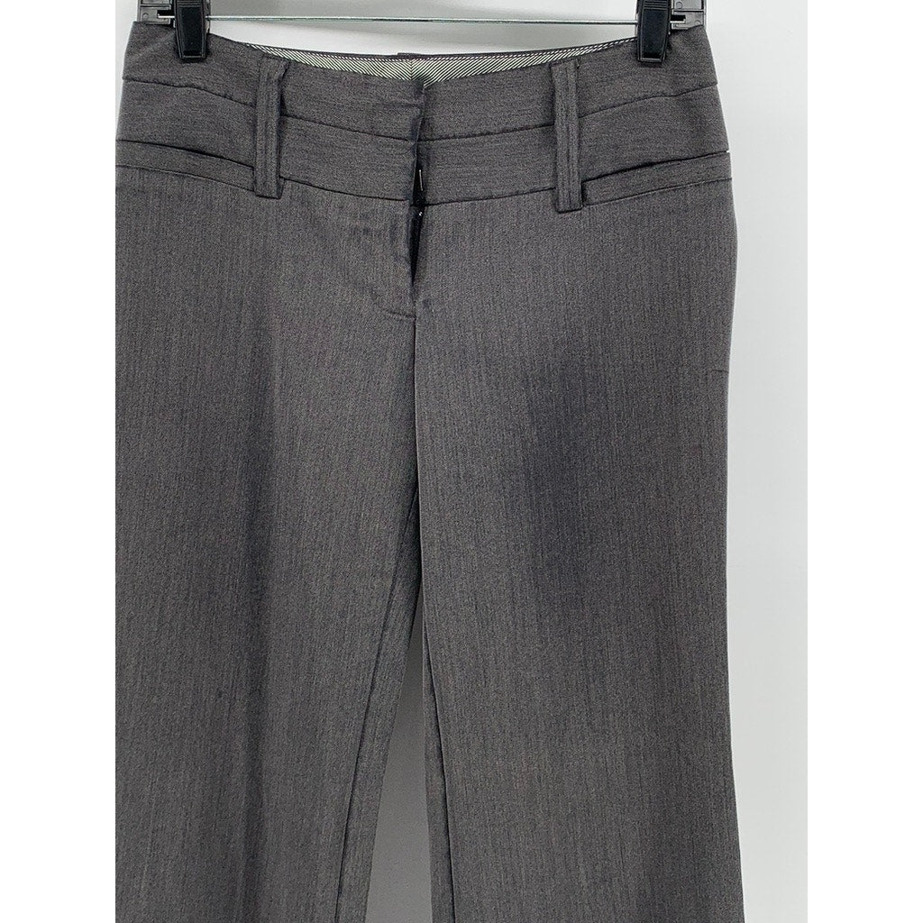 CHARLOTTE RUSSE Women's Charcoal Gray Regular-Fit Wide-Leg Pants SZ 0
