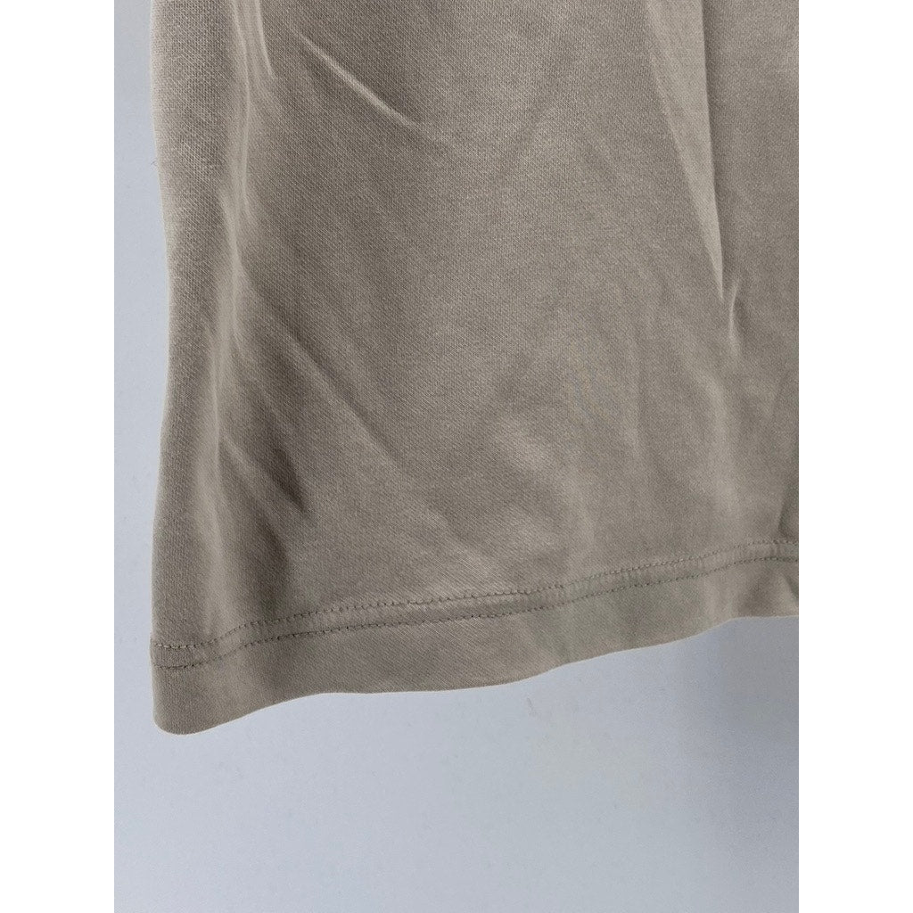 UNIQLO Men's Beige AIRism Crewneck Oversized Short Sleeve T-Shirt SZ M