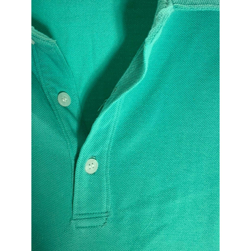 AMERICAN GIANT Men's Green Cotton Pique Short Sleeve Polo Shirt SZ S