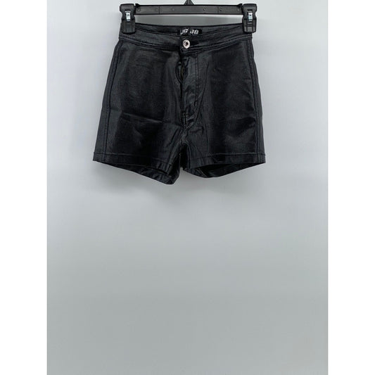 JC JQ JEANS Women's Black Shimmer High-Rise Shorts SZ S