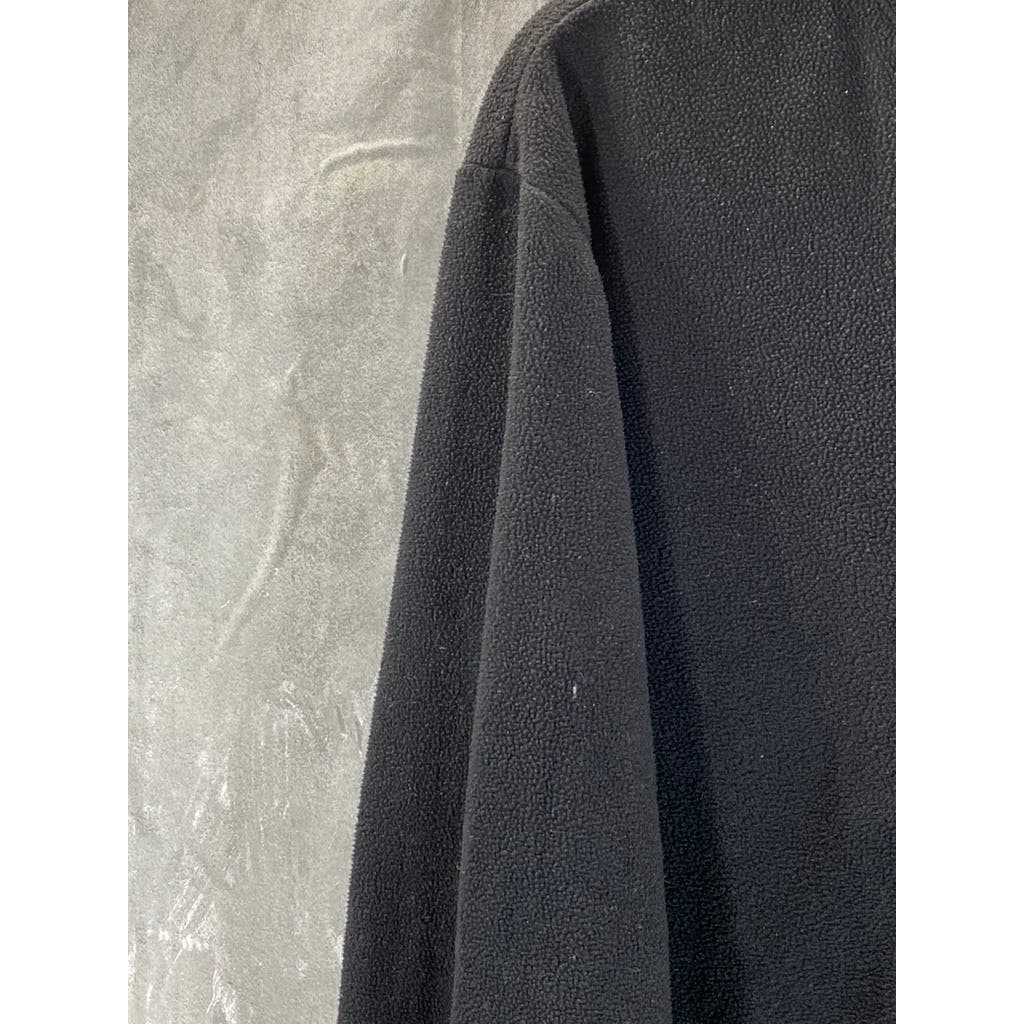 L.L. BEAN Men's Black Fleece Regular-Fit Henley Pullover Sweater SZ L
