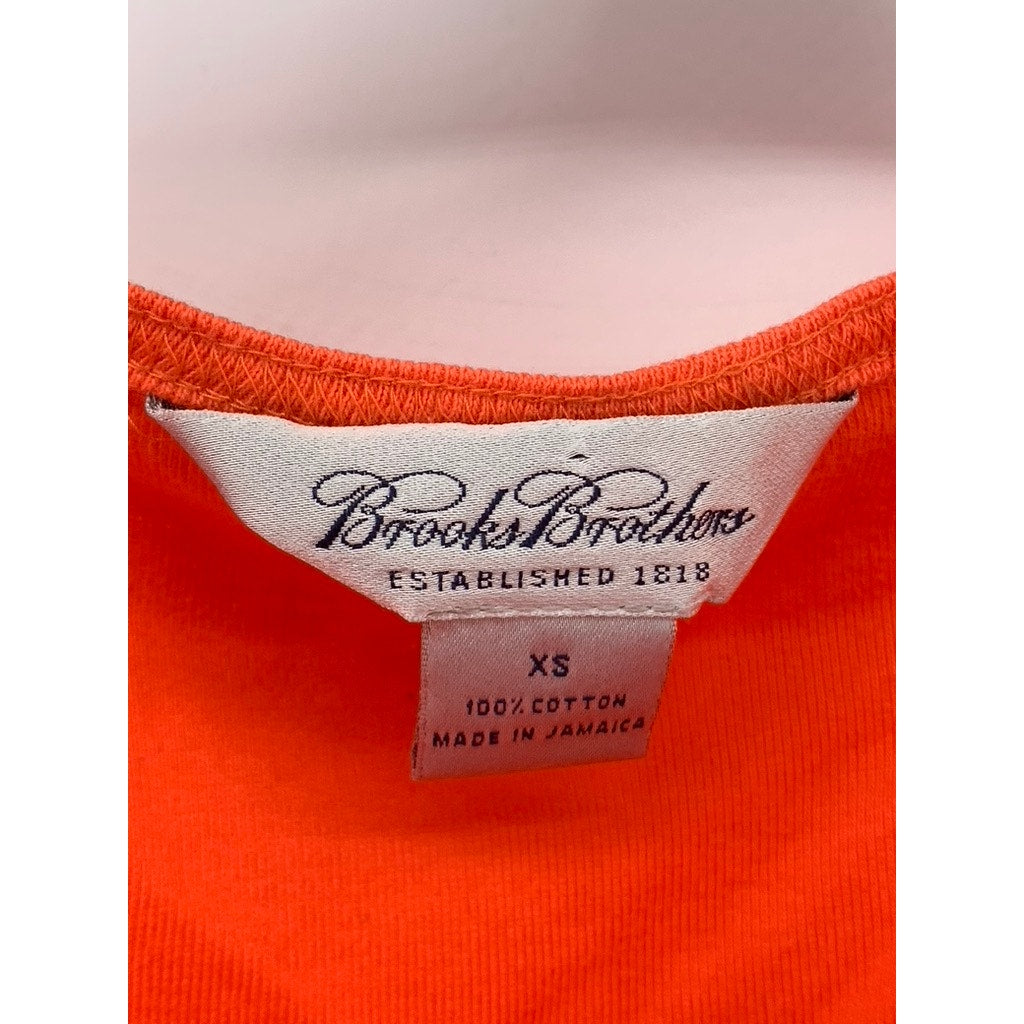 BROOKS BROTHER Women's Orange Crewneck Sleeveless Casual Tank Top SZ XS