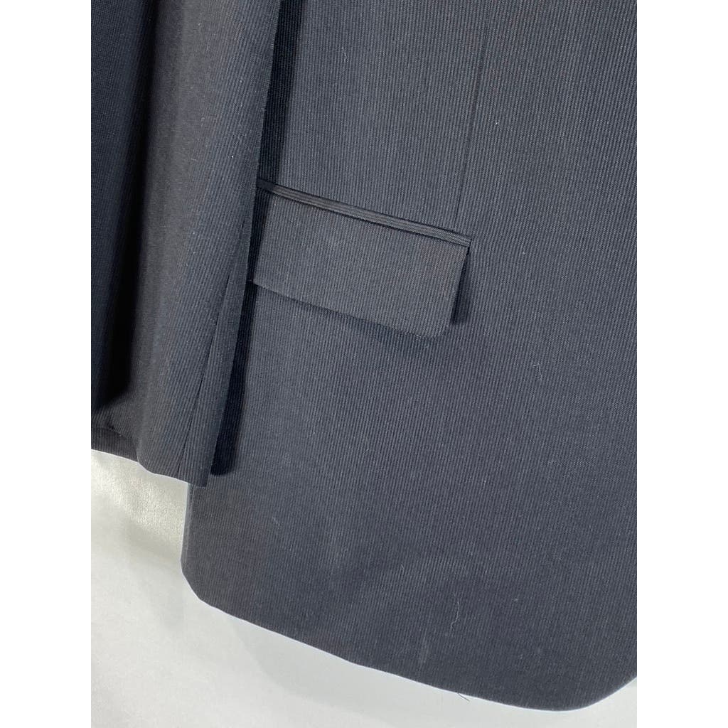 PRONTO UOMO Men's Black Two-Button Modern-fit Suit SZ 50R/45X30