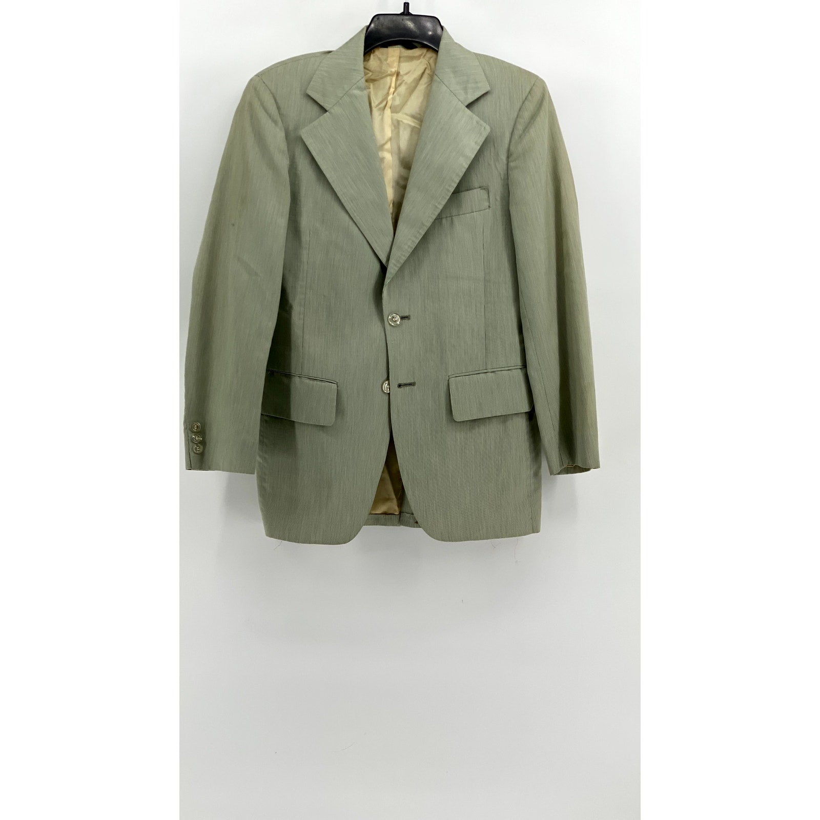 VAUGHN AT SATHER GATE Men's Vintage Green Two-Button Blazer SZ S