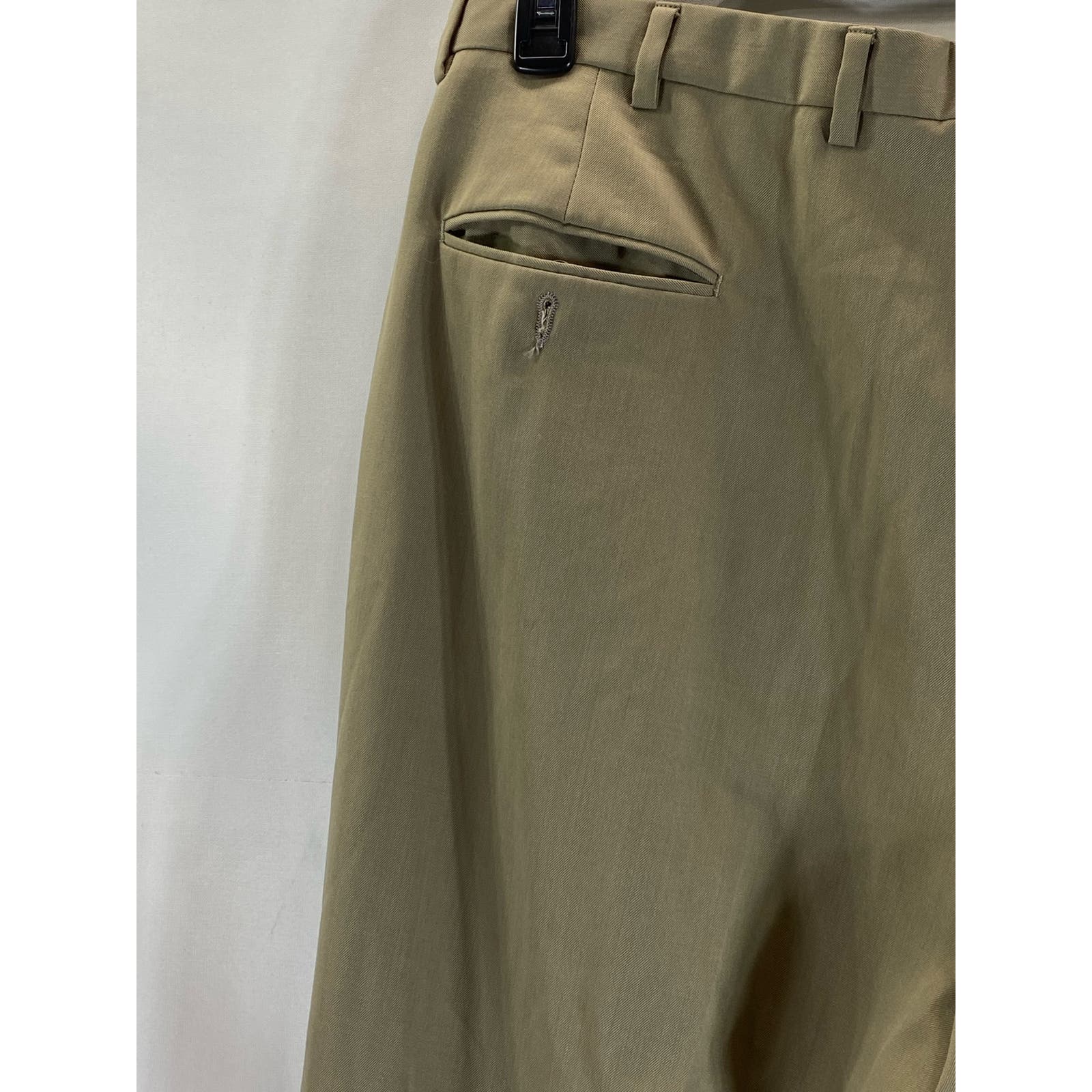 TOMMY HILFIGER Men's Tan Vintage Pleated Front Cuffed Dress Pants SZ 40X31