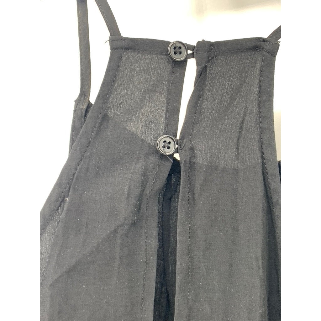 SILENCE + NOISE Women's Black Sleeveless Halter  Maxi A-Line Dress SZ M