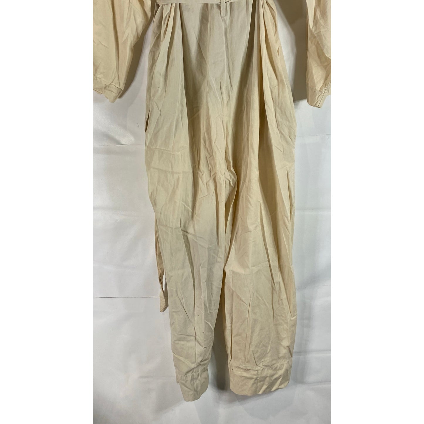 FREE PEOPLE X Revolve Women's Beige Cameron Shirt Tie-Waist One Piece SZ M