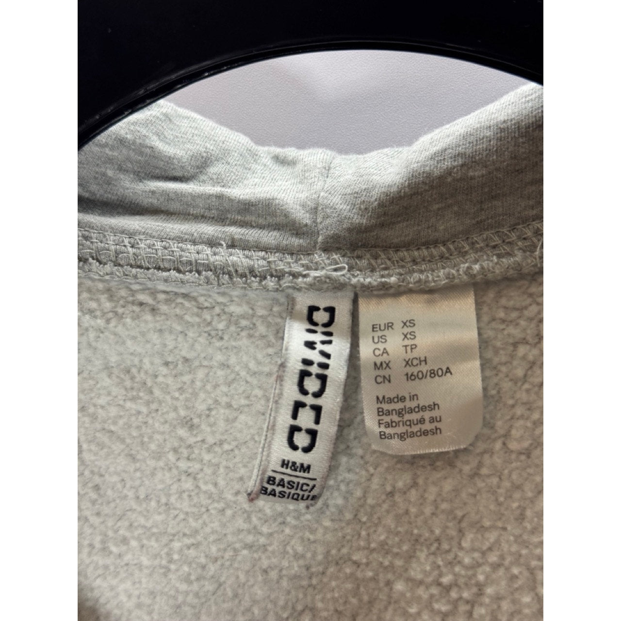 DIVIDED By H&M Women's Grey Heather Casual Zip-Up Hooded Sweater SZ XS
