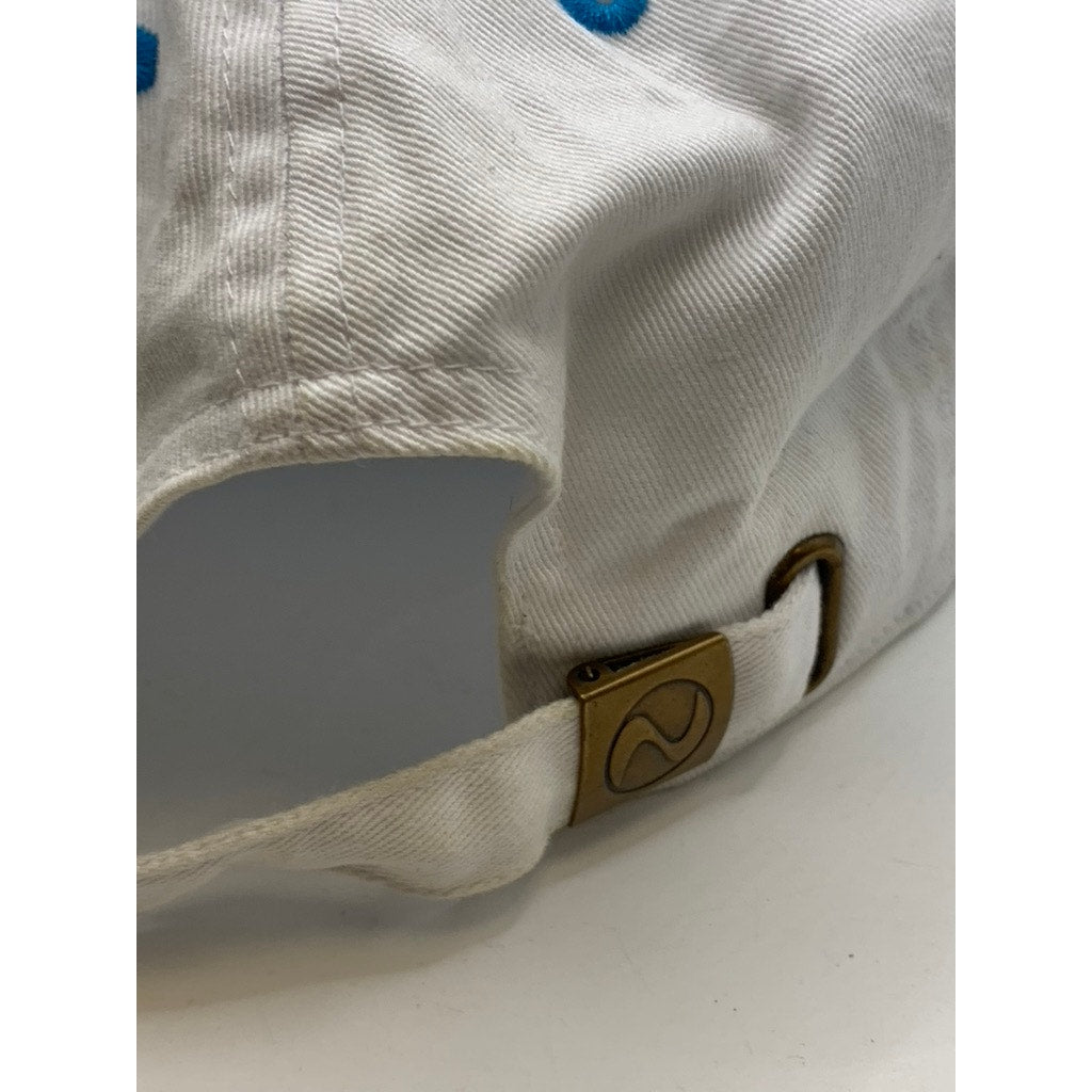 NEWHATTAN Men's White-Blue Embroidered Baseball Hat SZ OS