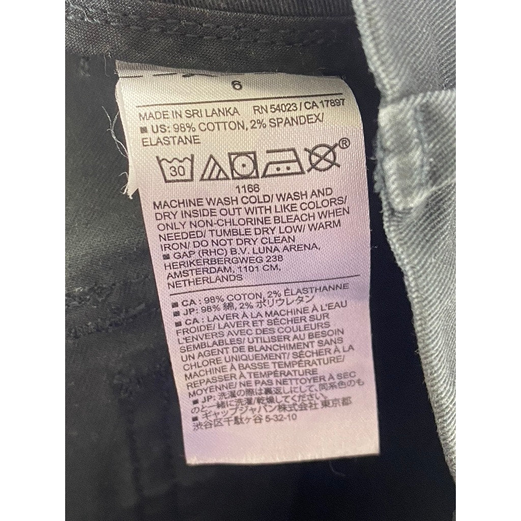 BANANA REPUBLIC Women's New Eclipse Coal Girlfriend Authentic Chino Pant SZ 6