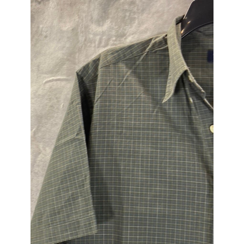 BROOKS BROTHERS Men's Olive Green Button-Up Short Sleeve Shirt SZ M