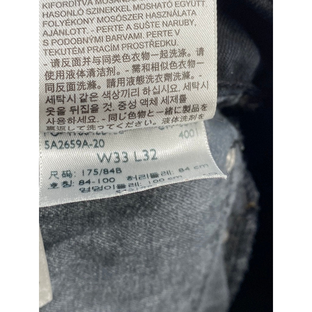 LEVI'S Men's Solid Black 511 Denim Slim-Fit Five-Pocket Jean SZ 33X32