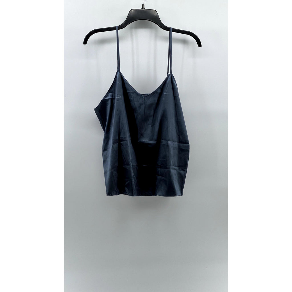 UNBRANDED Women's Blue V-Neck Spaghetti Strap Lightweight Pajama Top SZ M