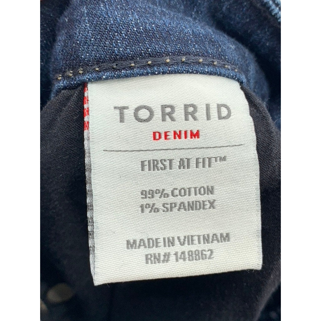 TORRID Women's Blue Denim First At Fit Flare Jeans SZ 14R