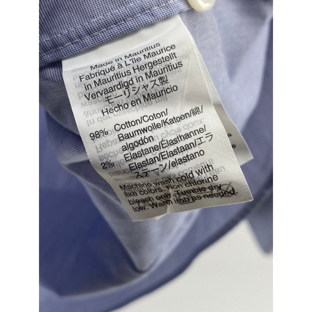 J.CREW Men's Blue Cotton Ludlow Slim-Fit Button-Up Long Sleeve Shirt SZ 15/32