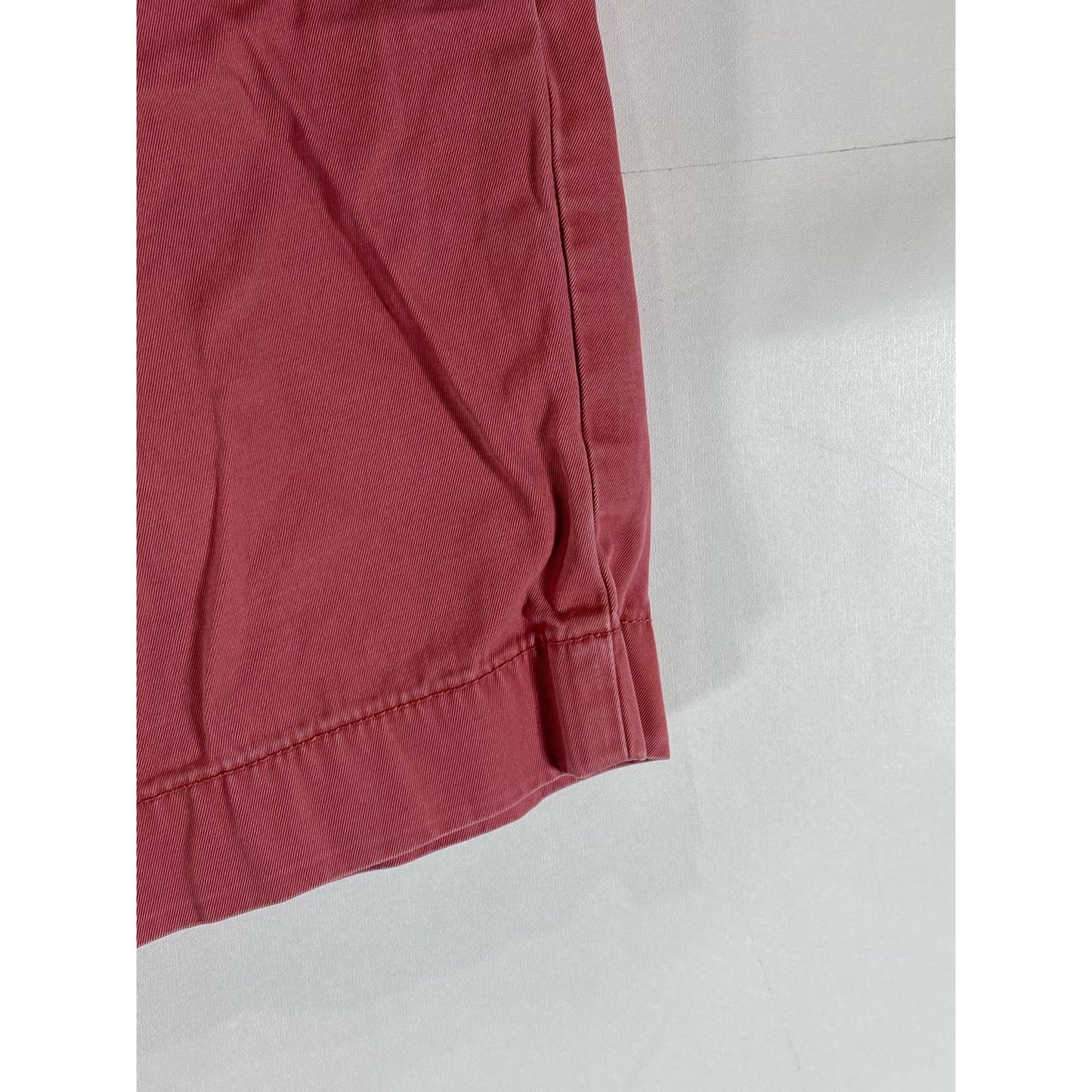 TOMMY HILFIGER Men's Red Cotton Classic-Fit Four-Pocket Chino Shorts SZ 32