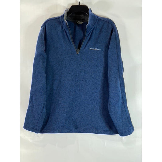 EDDIE BAUER Men's Dark Blue Radiator Fleece Quarter Zip Pullover Sweater SZ M