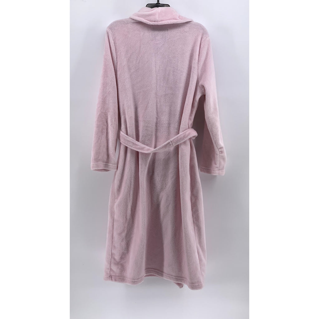 NICOLE MILLER Women's Pink Belted Polyester Robe SZ M