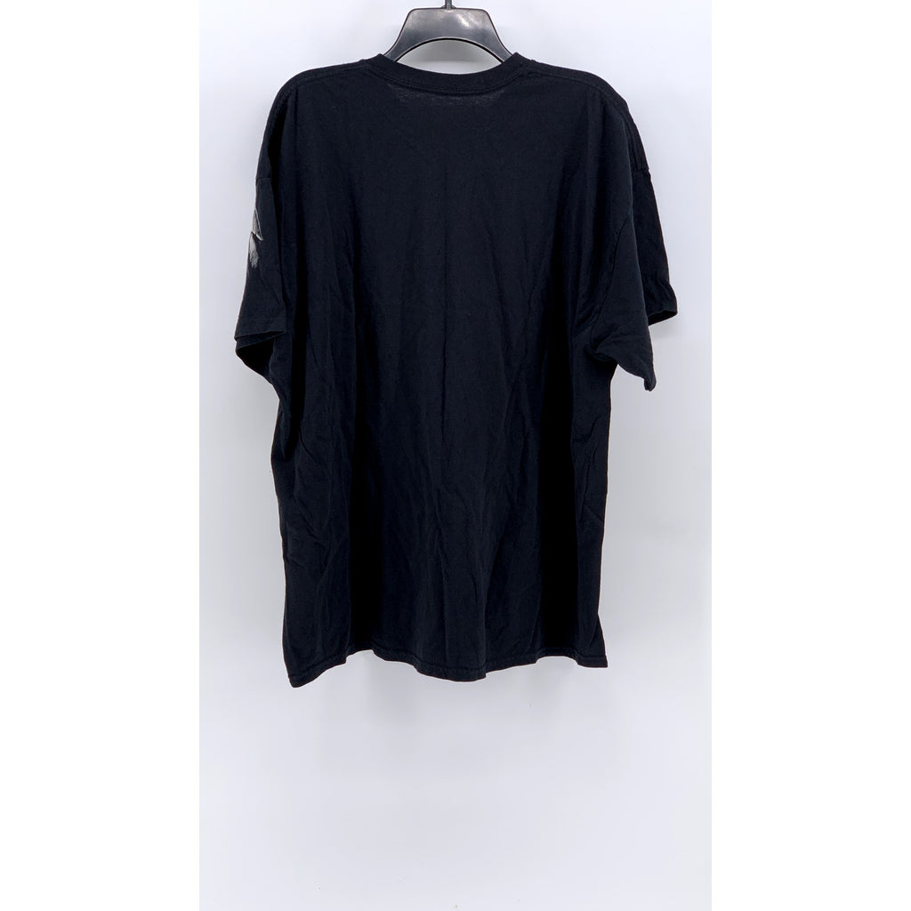 LIQUID BLUE Men's Black Grunge Graphic Crewneck Short Sleeve T-Shirt SZ 2XL