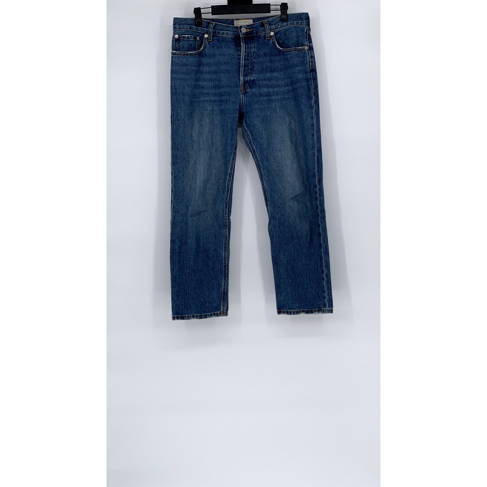 EVERLANE Men’s Dark Blue Denim The Relaxed Straight-Fit Jeans SZ 28