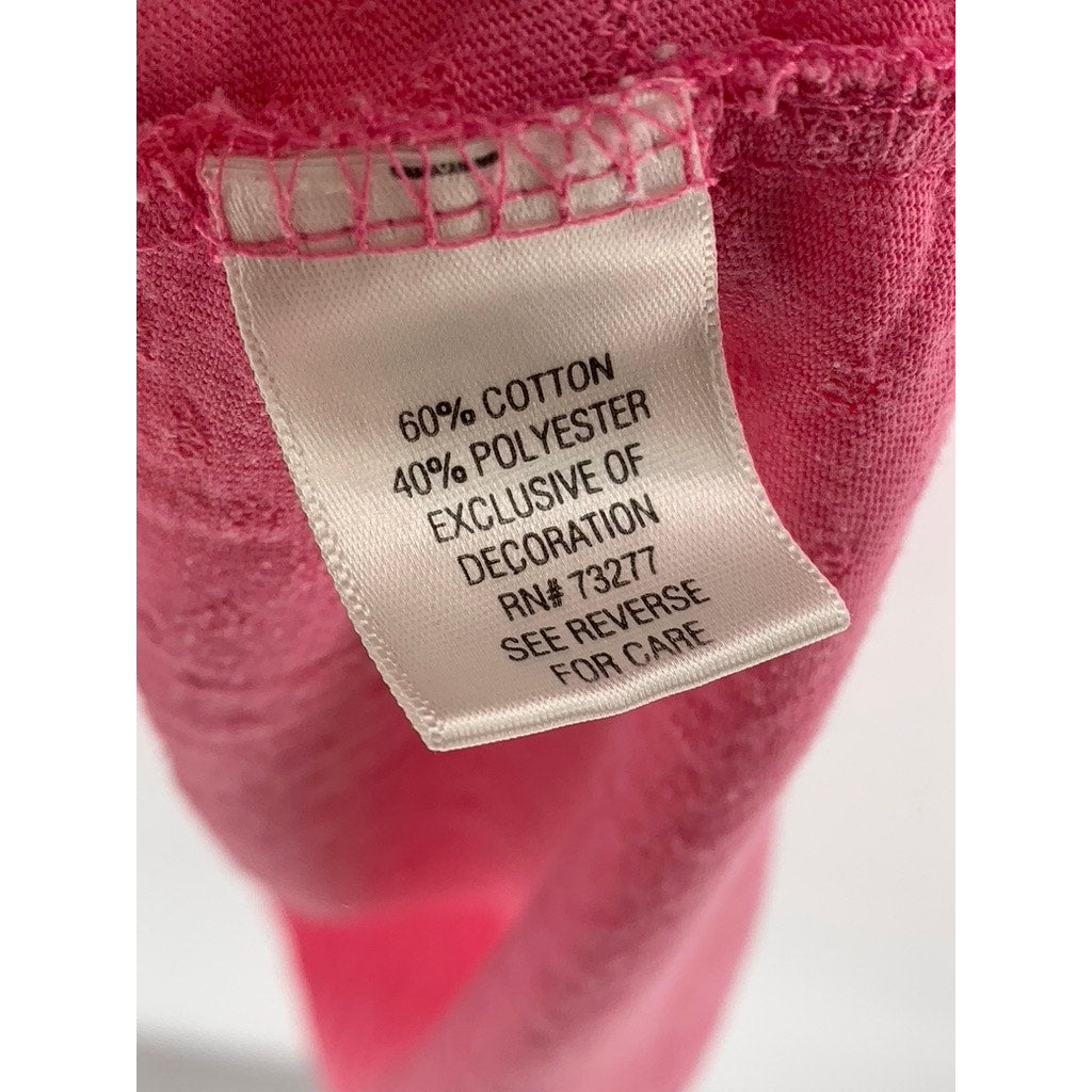UNBRANDED Women's Pink Floral Embroidered Short Sleeve V-Neck Sleep Gown SZ XL