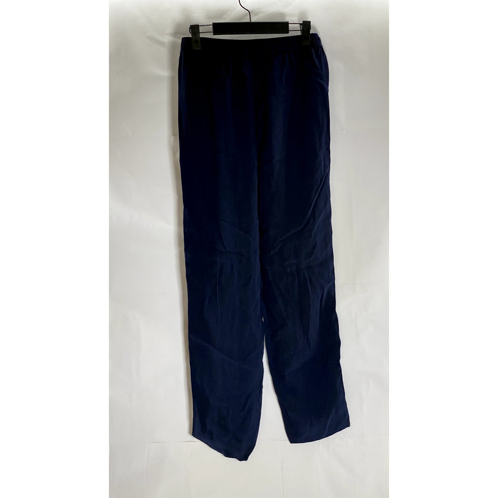 J.CREW Women's Blue/Yellow Double Stripe Crepe Pull-On Track Pants SZ 0