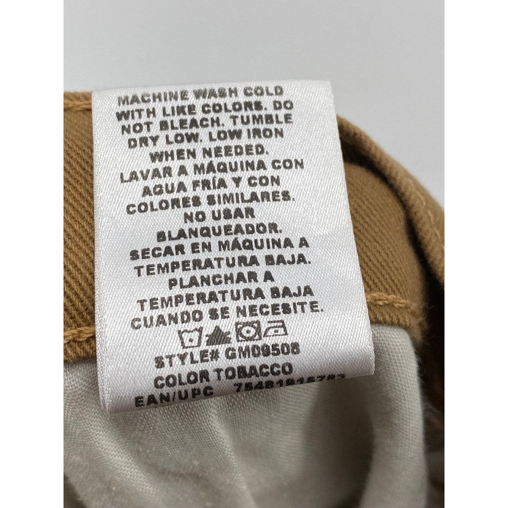 GEORGE Men's Tan-Multi Patchwork Hem Straight-Leg Athletic-Fit Pants SZ 30X32