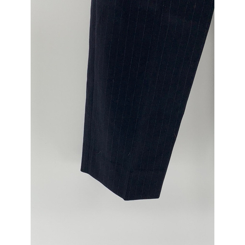 J.CREW Women's Petite Navy Pinstripe Favorite Fit Wool Pants SZ 0P
