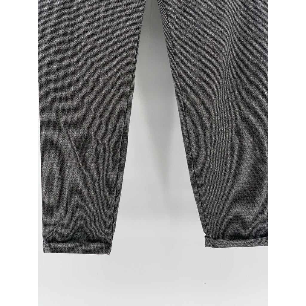 H&M Men's Charcoal Textured Slim-Fit Cuffed Jogger Pants SZ S