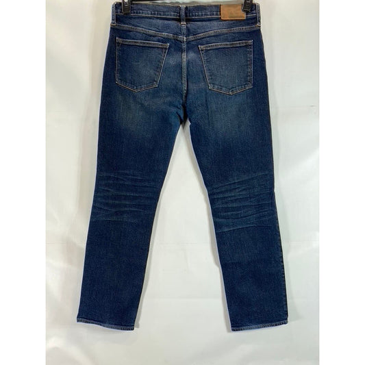J. CREW Men's Dark Faded Wash 770 Straight-Leg Five-Pocket Denim Pants SZ 34X30