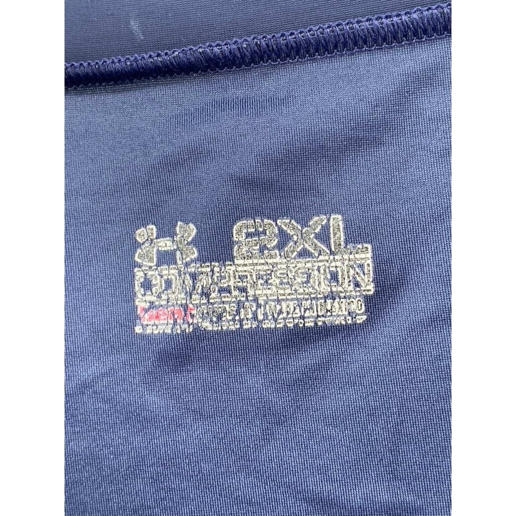 UNDER ARMOUR Men’s Navy Compression Crewneck Long Sleeve T-Shirt SZ 2XL