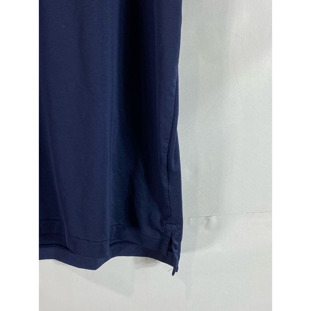 POLO RALPH LAUREN Men's Navy Short Sleeve Two-Button Polo Shirt SZ XL