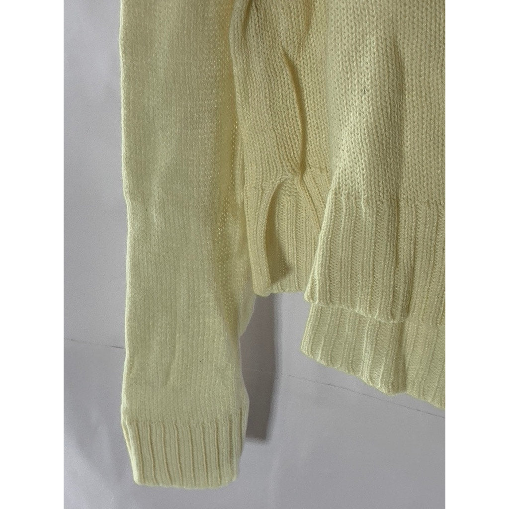 DIVIDED BY H&M Women's Cream Knit Crewneck Pullover Sweater SZ M