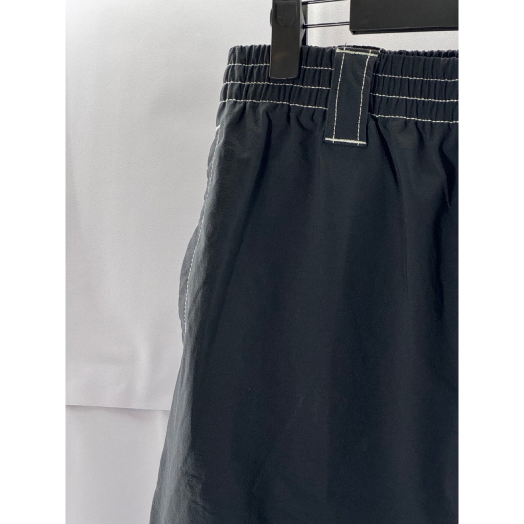 URBAN OUTFITTERS Women's Black Nylon Skate Fit Straight-Leg Carpenter Pants SZ M