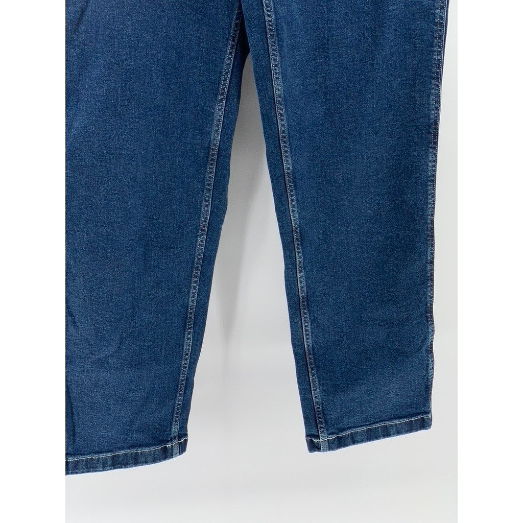 UNIQLO Men's Navy Denim Wide-Fit Work Jeans SZ M