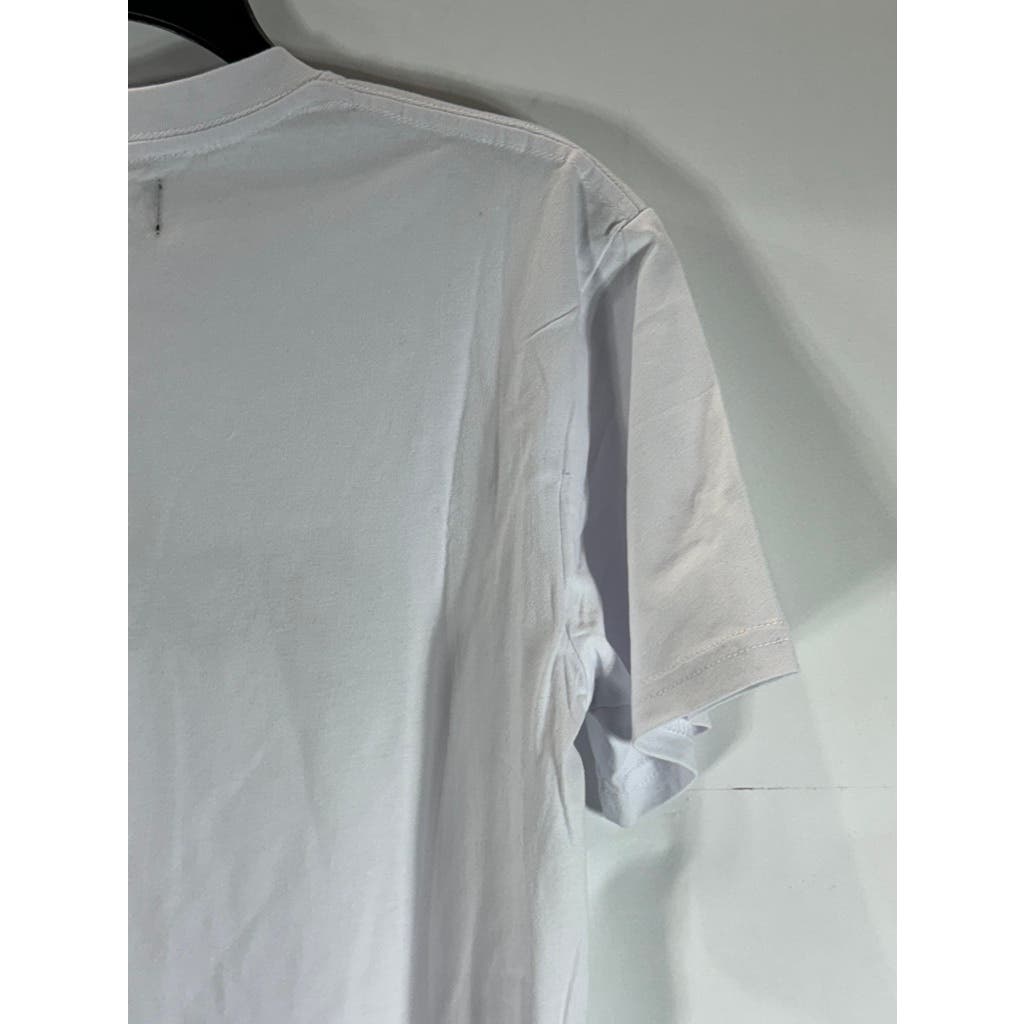 GOTHAM Men's White "Gotham" Logo Short Sleeve Crew Neck T Shirt SZ S