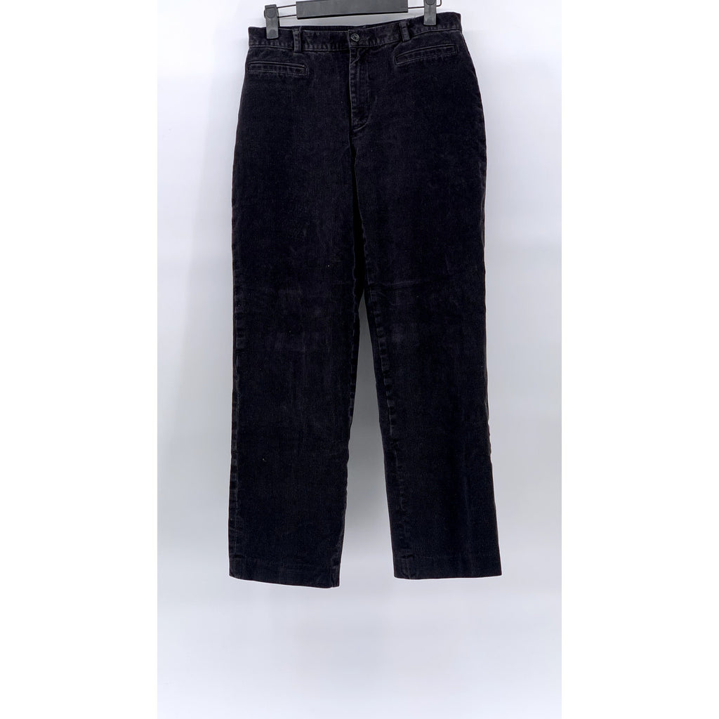 RAFAELLA Women's Black Straight-Leg Regular-Fit Corduroy Pant SZ 6