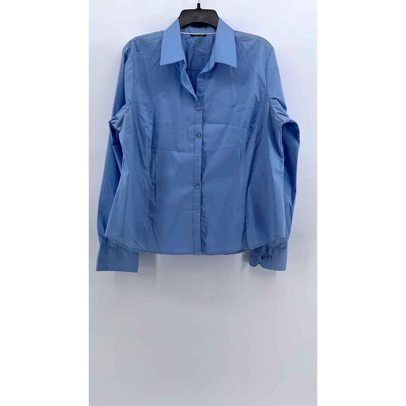 GEORGE Women's Blue Lightweight Button-Up Long Sleeve Top SZ S