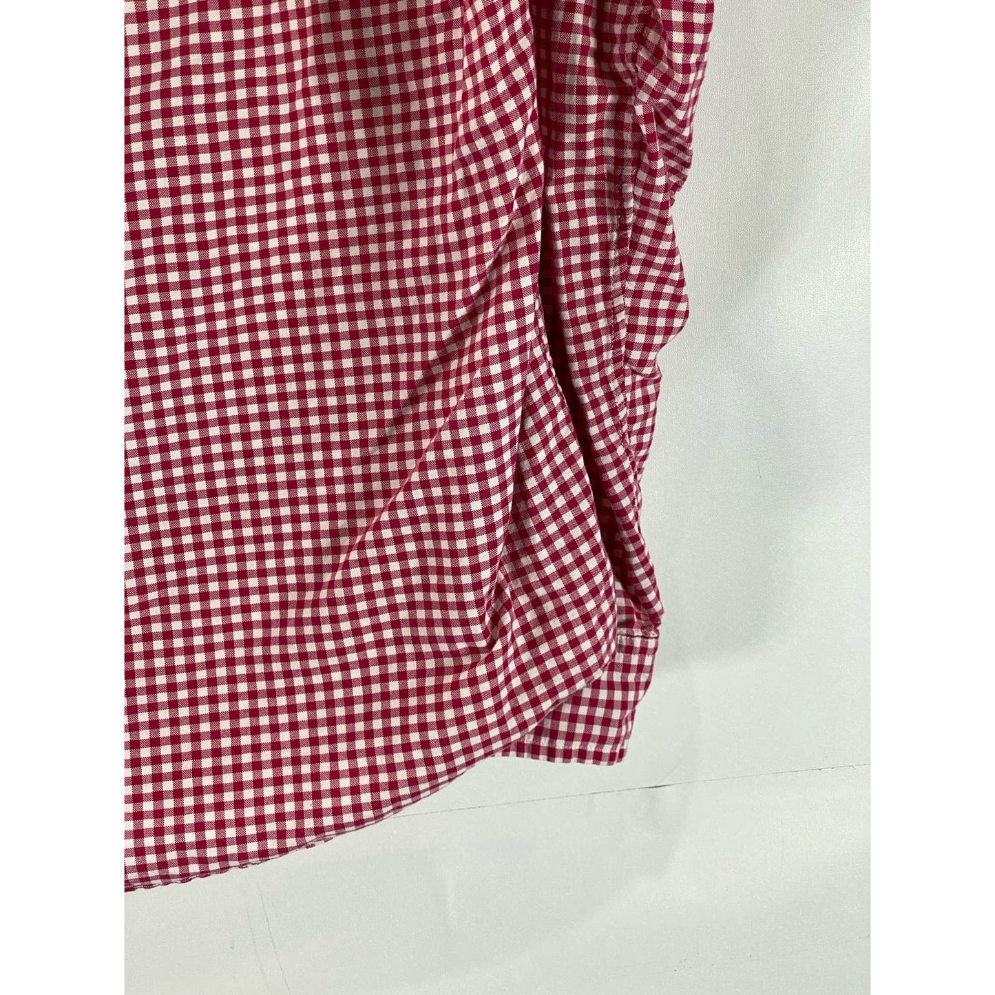 AUTHENTIC J.CREW Men's Red/White Gingham Oxford Slim-Fit Button-Up Shirt SZ M