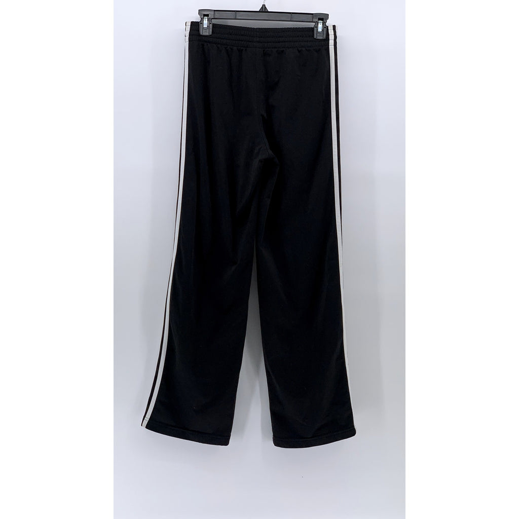 ADIDAS Men's Black-White 3-Stripe Relaxed Fit Straight Leg Track Pants SZ S