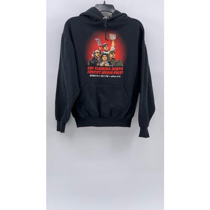 JERZEES Men’s Black Vintage Graphic Hoodie SZ M