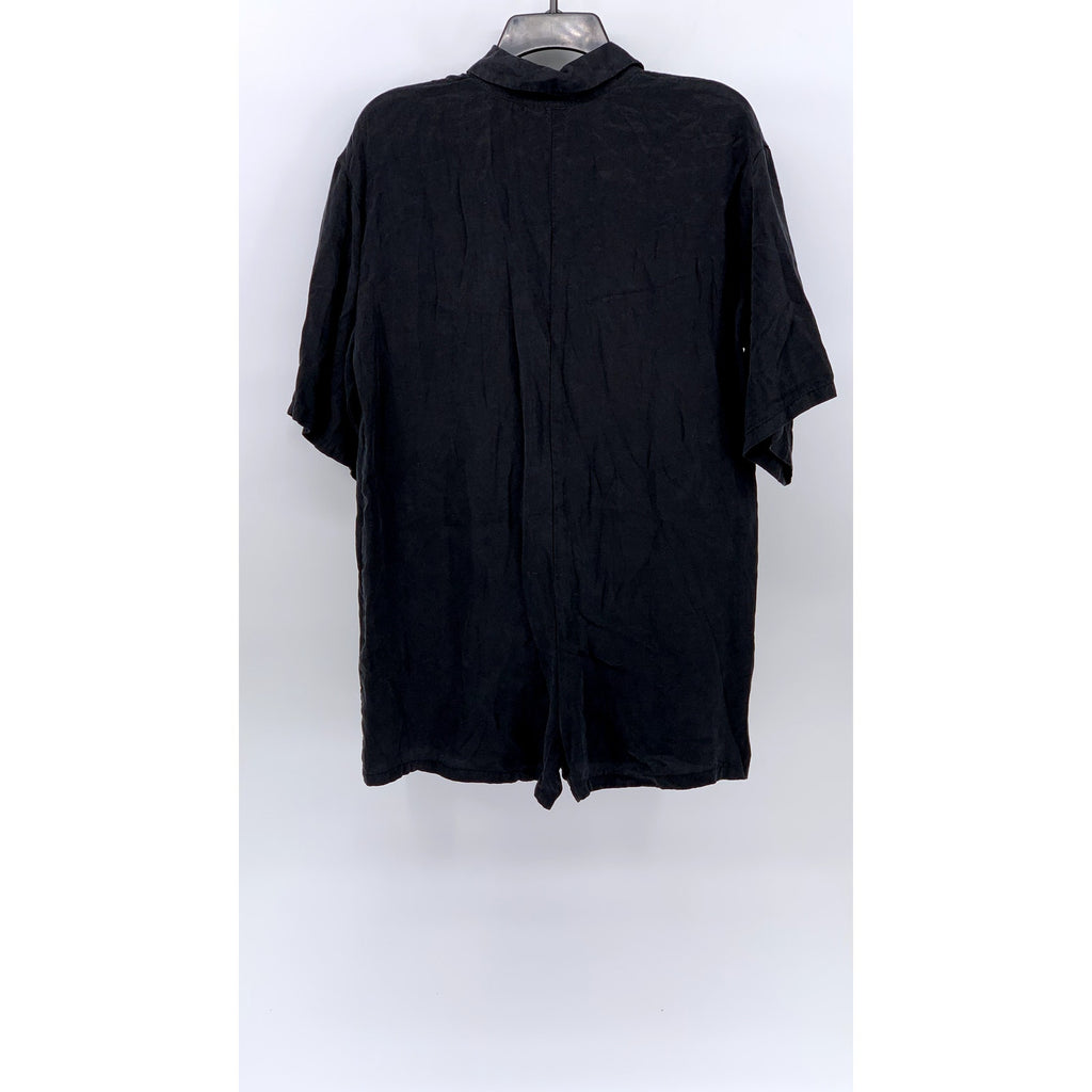 ZARA Women's Black Flowey Short Sleeve Jumpsuit SZ XS