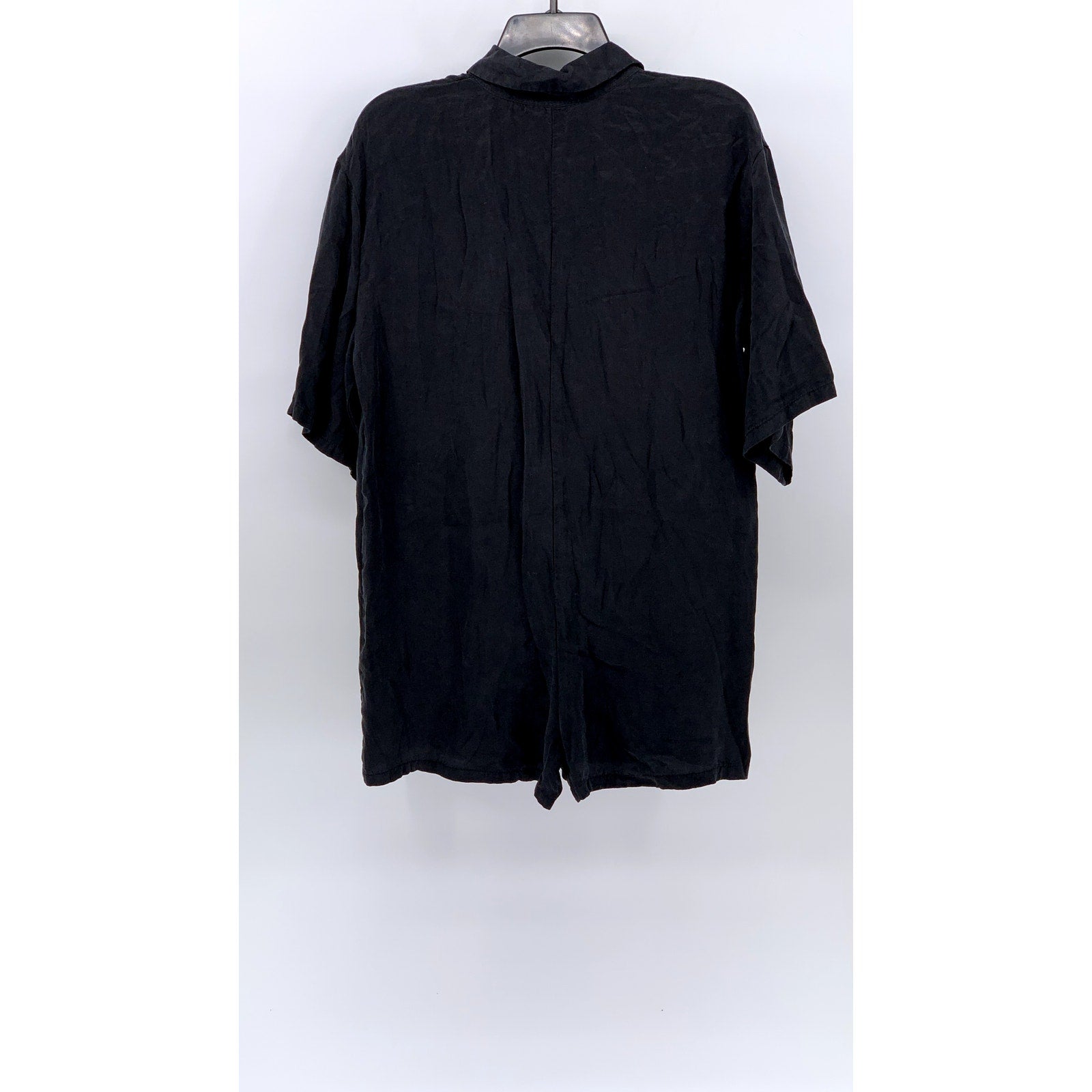 ZARA Women's Black Flowey Short Sleeve Jumpsuit SZ XS