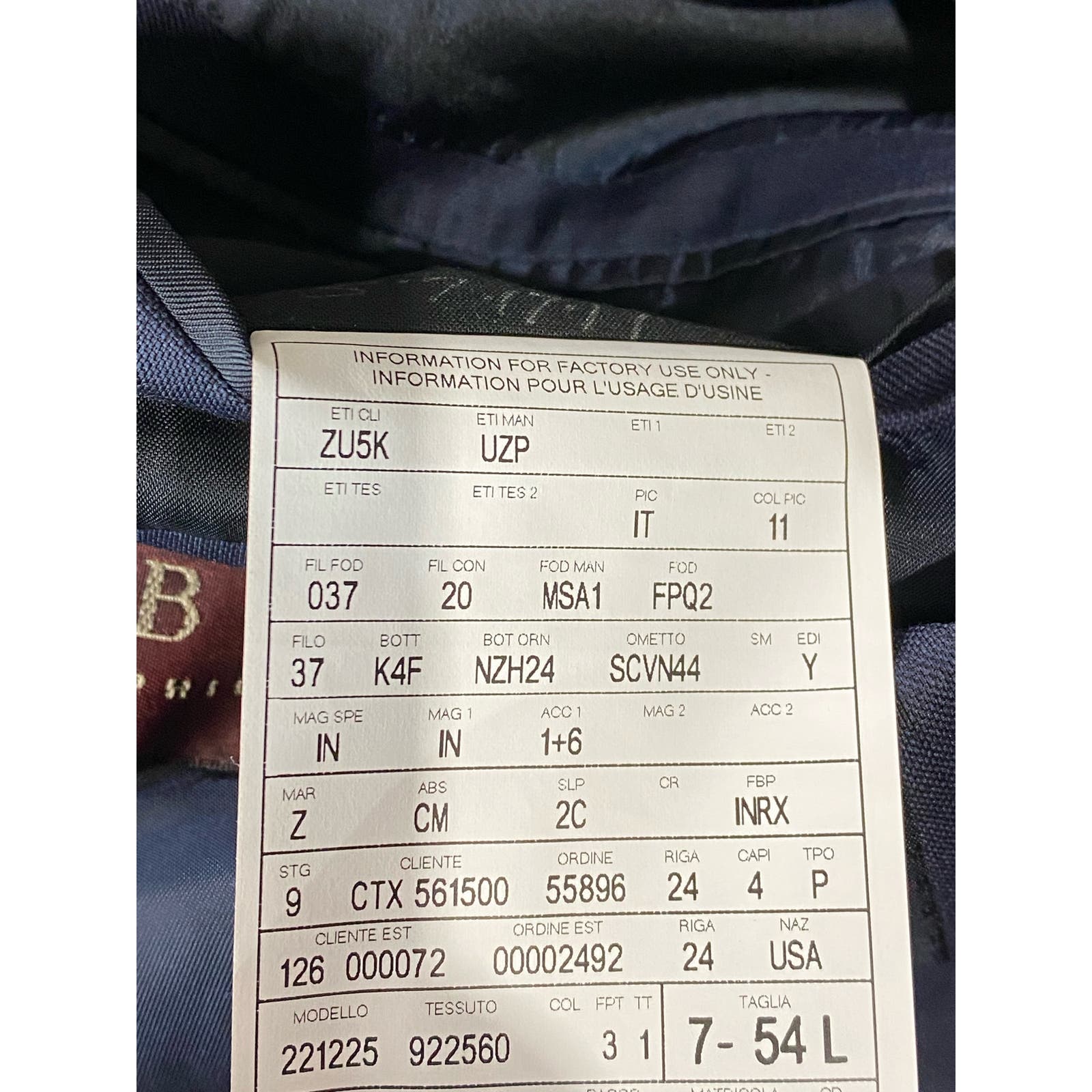 ERMENEGILDO ZEGNA Men's Navy Long Windowpane Trofeo Wool Two-Button Blazer SZ54L