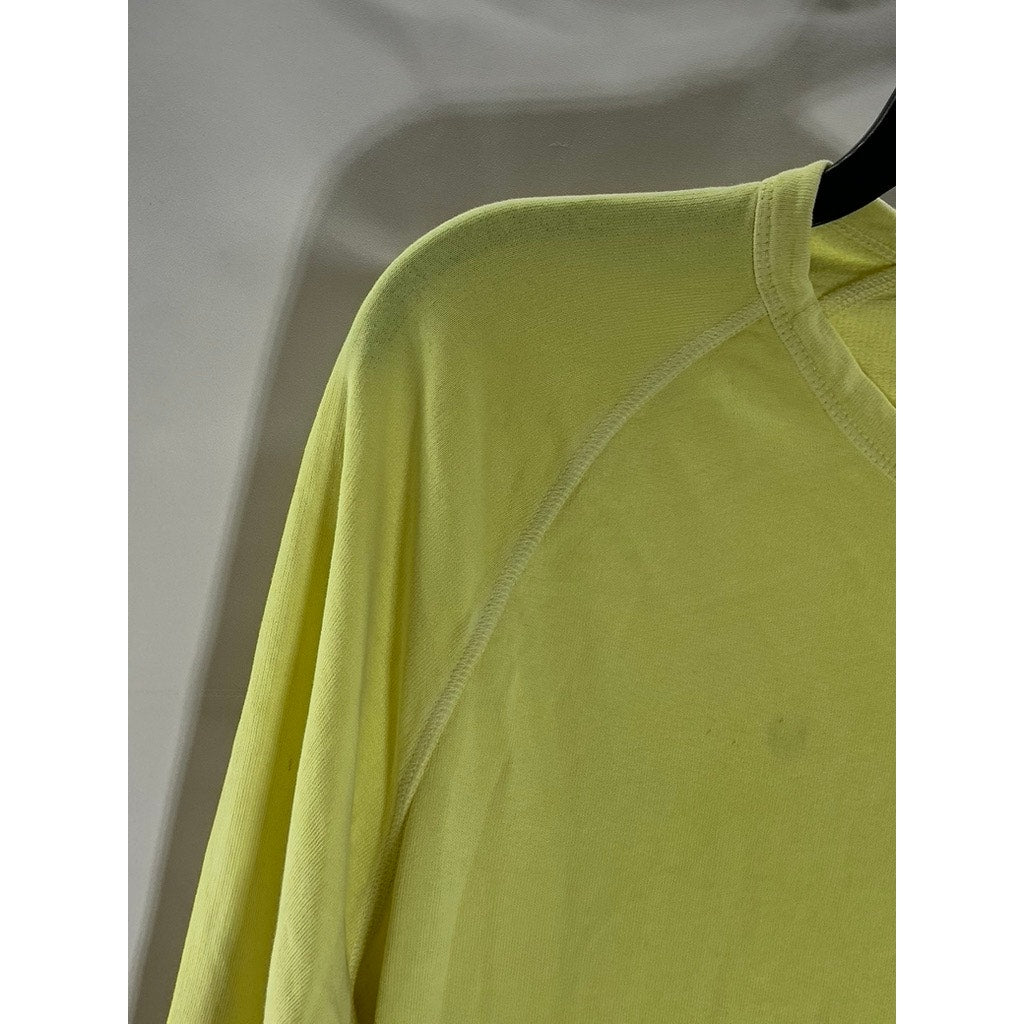 J. LINDEBERG Men's Yellow Crewneck Immo Long Sleeve Summer Sweatshirt SZ S
