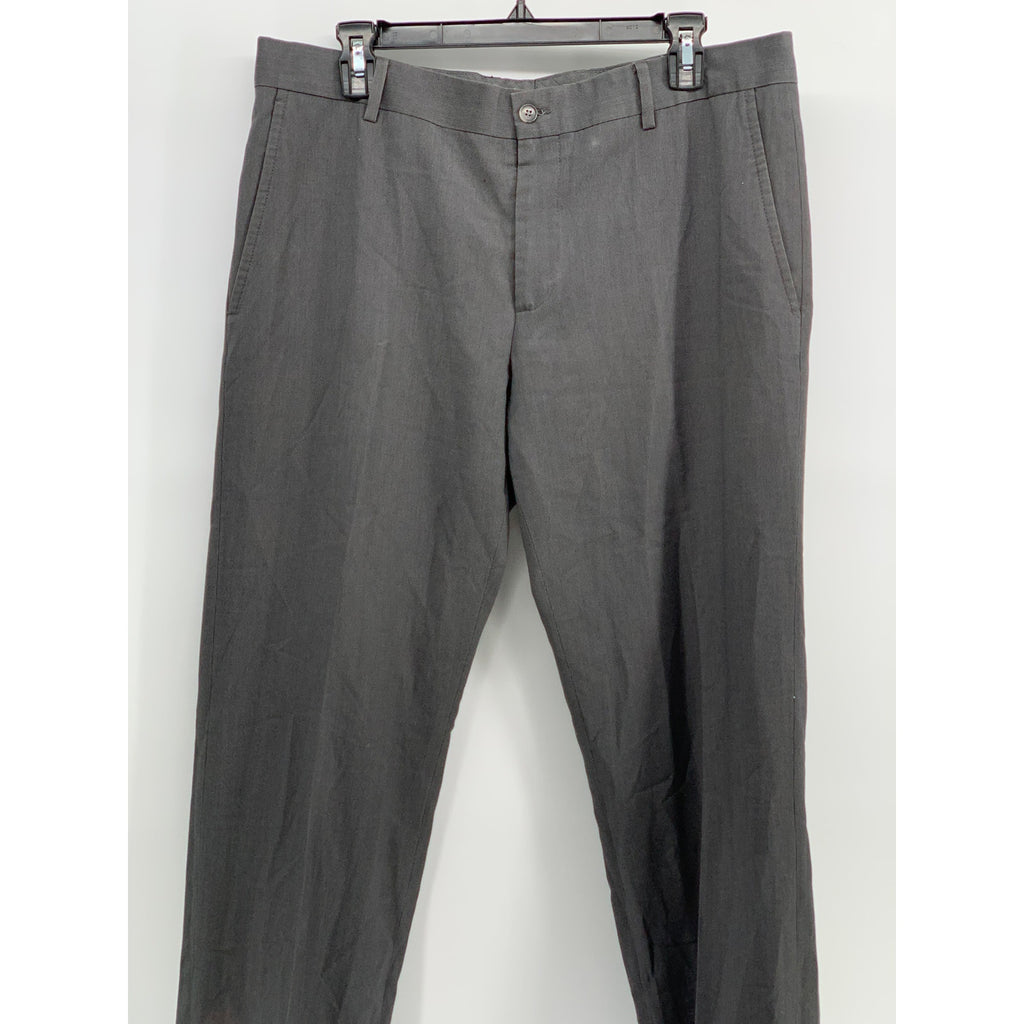 MEXX METROPOLITAN Men's Charcoal Gray Straight-Leg Regular-Fit Trousers SZ 40R
