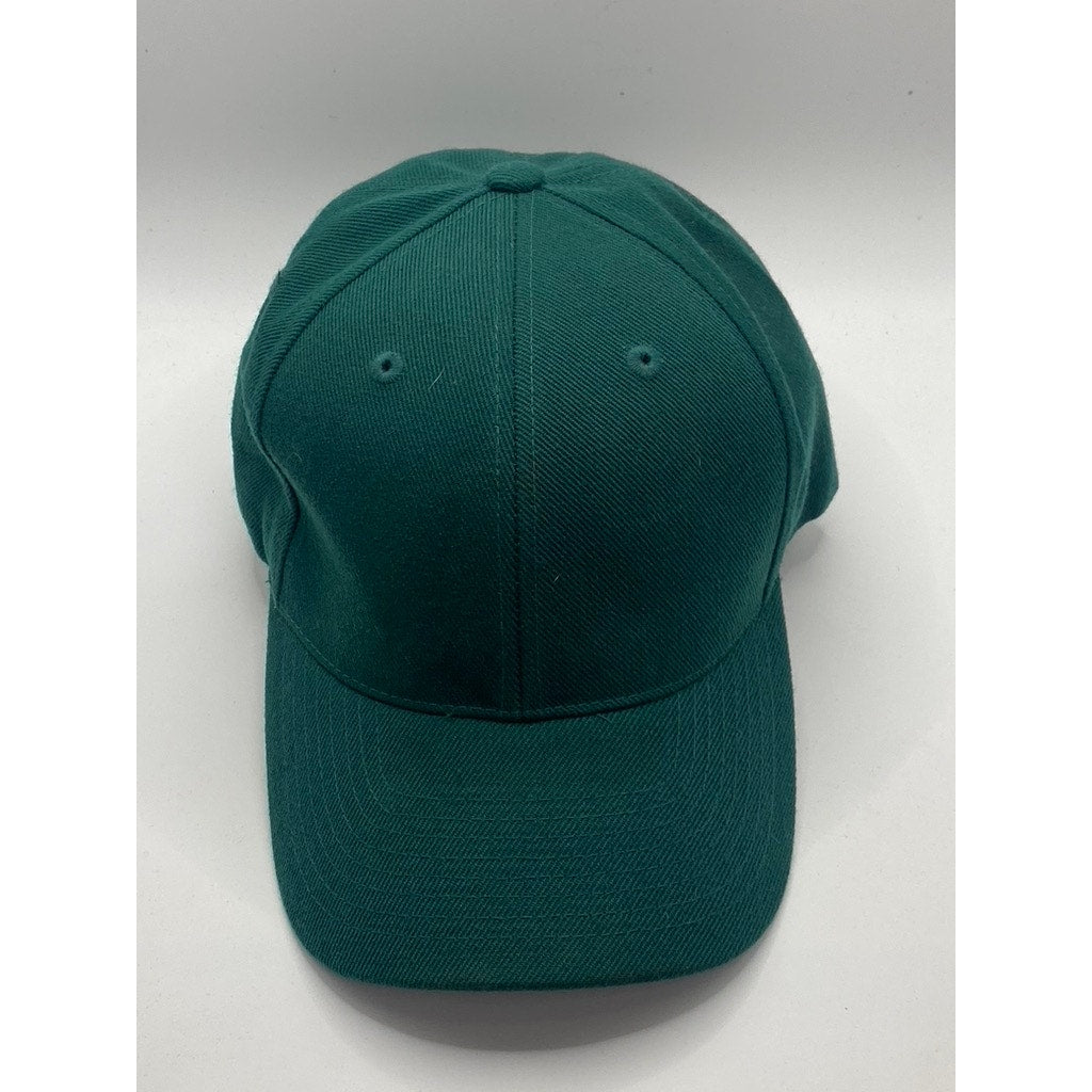 UNBRANDED Unisex Adult Forest Green Solid Casual Baseball Cap SZ OS
