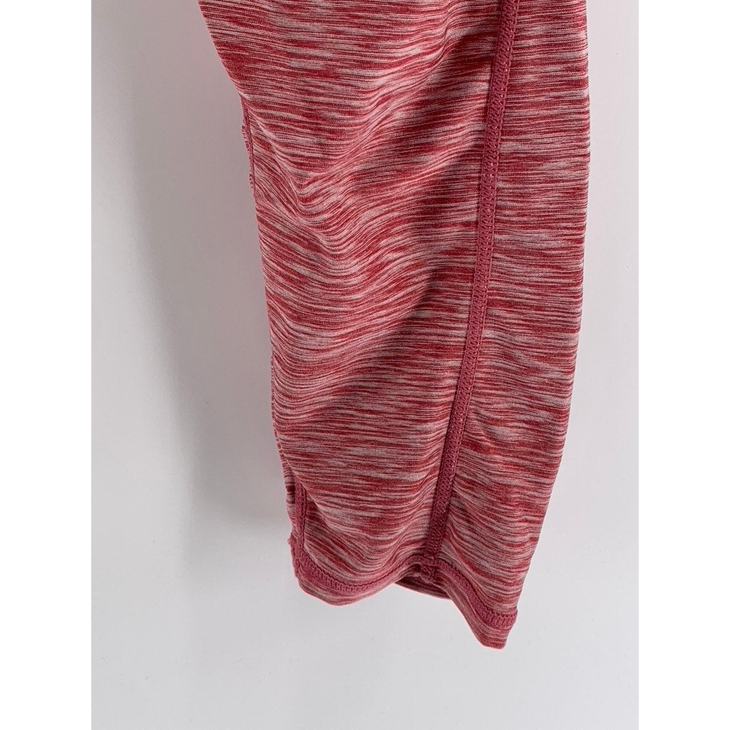 UNBRANDED Women's Pink Printed Cropped Leggings SZ 2XL